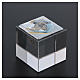 Cube-shaped crystal party favour for Wedding with Holy Family 5x5x5 cm s3