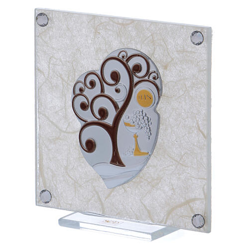 Glass favor Tree of Life for Holy Communion 4x4 in 2