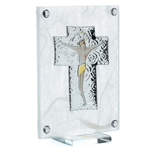 Geschenkidee stilisietes Kruzifix Platte 10x5cm 3