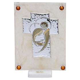 Souvenir Mariage cadre Ste Famille stylisée sur plaque 10x5 cm