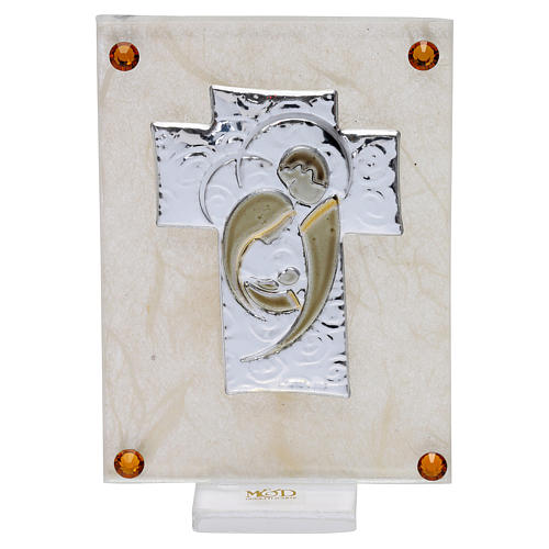 Souvenir Mariage cadre Ste Famille stylisée sur plaque 10x5 cm 1