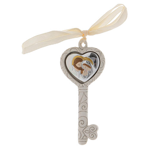 Key-shaped party favour with Holy Family 10x5 cm 1