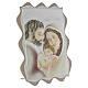 Wall picture Holy Family colored silver 16x12 in s3