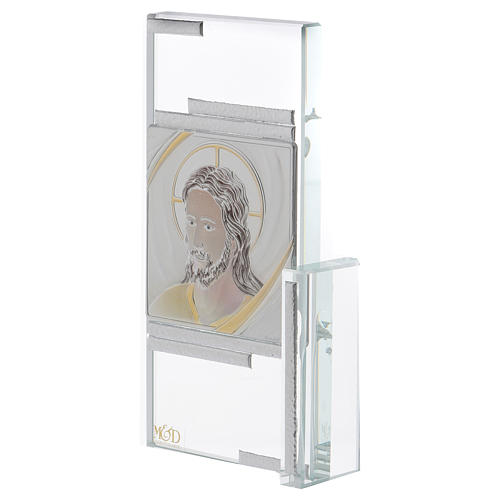 Kristall Bild Gesicht Jesus Platte 15x10cm 2