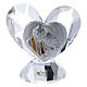Herz Kristall Bild Heilige Familie Silber Platte 6x6cm s1