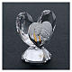 Herz Kristall Bild Heilige Familie Silber Platte 6x6cm s2