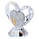 Bonbonnière forme coeur avec Sainte Famille 5x5 cm s3