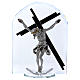 Kristall Bild mit Kruzifix 30x20cm s1