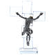 Idée-cadeau crucifix en cristal et plaque 25x15 cm s3