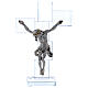 Gift idea crucifix of crystal and silver foil 10x6 in s1