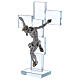 Gift idea crucifix of crystal and silver foil 10x6 in s2