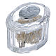 Boîte à chapelet cristal bonbonnière ovale Pape François s1