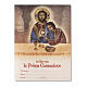 Holy Communion parchment Icon of Jesus with Saint John 9x7 in s1