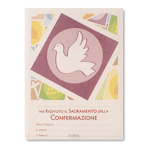 Confirmation parchment Holy Spirit 9x7 in 1