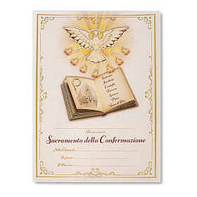 Parchemin Confirmation Saint-Esprit 24x18 cm