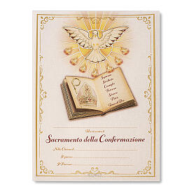 Confirmation diploma Holy Spirit 9x7