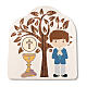 Holy Communion souvenir Tree of Life with Boy and Chalice 4x4 in s1