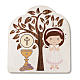 Party favour for Holy Communion Tree of Life with Girl and Goblet 10.5x9.5 cm s1
