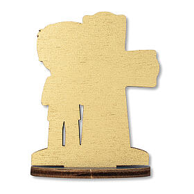 Gastgeschenk Kommunion bedrucktes Kreuz aus Holz mit Jungen, 10x7 cm