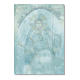 Cruz pascal impressa sobre madeira ícone Cristo Ressuscitado 13,5x9,5 cm s3