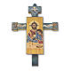 Krzyż pamiątka Pierwszej Komunii dyplom Ikona Jezusa i Świętego Jana 13,5x9,5 cm s2