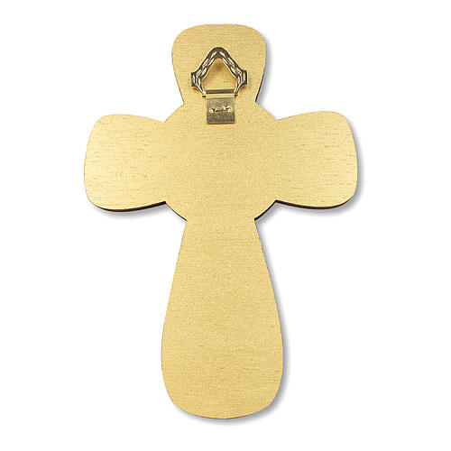 Croce ricordo Cresima diplomino S. Santo e Simboli Confermazione 14x9,5 cm 4