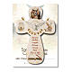 Confirmation Cross with parchment paper Holy Spirit and Symbols of Confirmation 13.5x9.5 cm s1