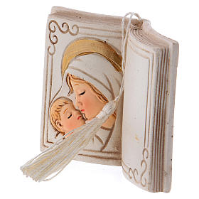Book-shaped party favour with Virgin Mary and Baby Jesus 7 cm