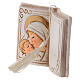 Book shaped ornament Virgin Mary with Child 3 in s2