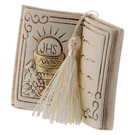 Book shaped ornament chalice and grapes 3 in s2