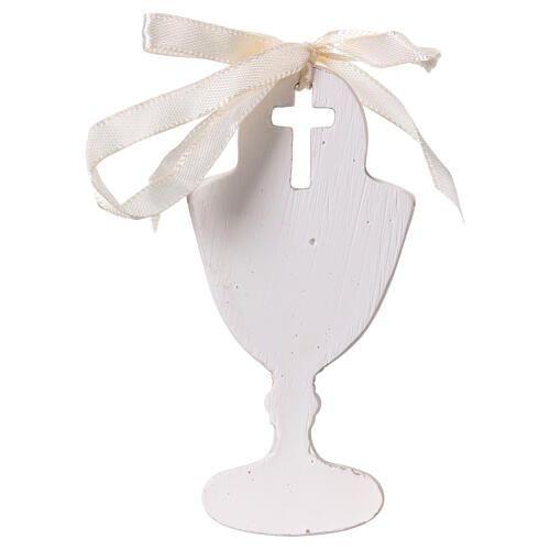 Chalice wall ornament with boy 3.5 in resin 2