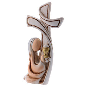Krzyż stylizowany dziewczynka modląca się 10 cm