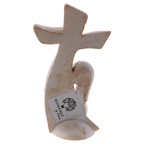 Cruz estilizada menina em oração 10 cm 3
