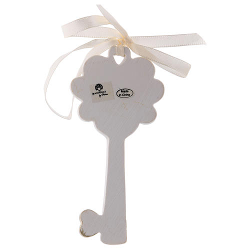 Key-shaped party favour with Holy Family in resin 11 cm 2