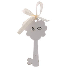 Key-shaped party favour in resin 11 cm s2