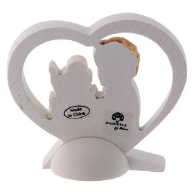 Heart-shaped party favour with boy 6 cm