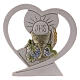 Heart shaped standing ornament chalice and host resin 2.5 in s1