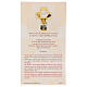 Holy Communion souvenir card, for boy/girl, wood cross, ITA s3