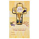 Holy Communion souvenir boy/girl card ITA and wood cross s1