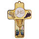 Holy Communion souvenir card, for boy/girl, wood cross, SPA s2