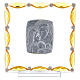 Cadre cristaux transparents argent bilaminé Sainte Famille 20x15 cm s3