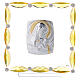Cadre avec cristaux ambrés et argent bilaminé Maternité 20x15 cm s1