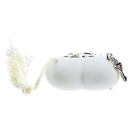 Bonbonnière coeur Confirmation couleur argent 5 cm 3