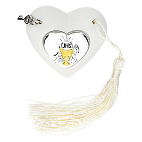 Heart-shaped favour for First Communion, 5 cm