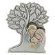 Icona con albero e sacra famiglia resina 9 cm s1