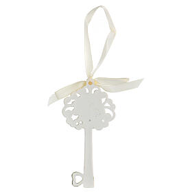 Key Holy Communion souvenir with ribbon 4 in resin s2