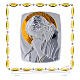 Christ in prayer glass frame and silver foil 12x12 in s1