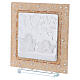 Quadretto Angioletti argento vetro Murano ambra strass 17x17 cm s2