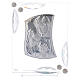 Cuadrito bilaminado plata Sagrada Familia con cristales 15x10 s1