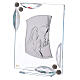 Glass picture, girl's First Communion, silver laminate, 15x10 cm s2